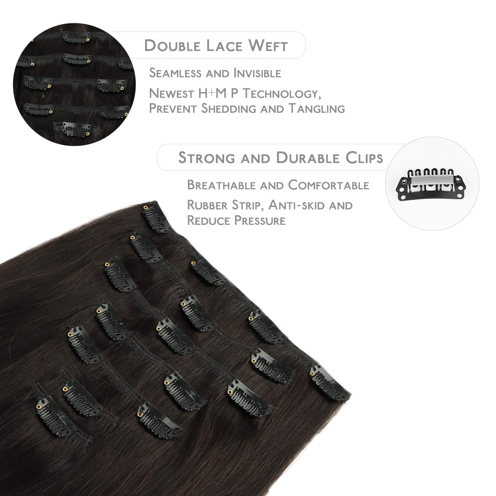 Extensiones Wennalife color marrón oscuro para mezclas suaves