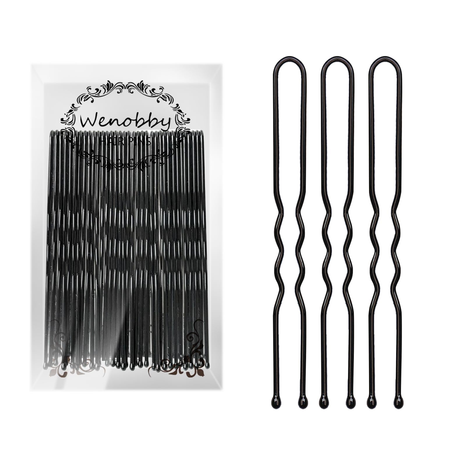 Wenobby horquillas U para moños, fijación segura y duradera