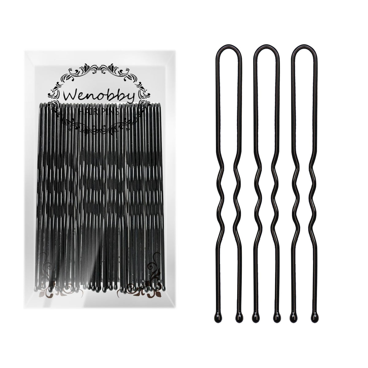 Wenobby horquillas U para moños, fijación segura y duradera
