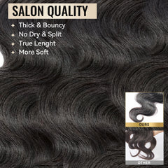 WEQUEEN cabello ondulado de 18 pulgadas en tono negro natural para uso diario
