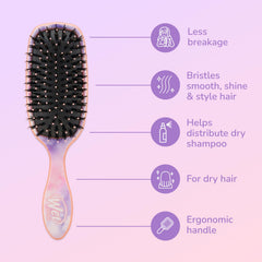 Wet Brush brillo suave: acabado lustroso y sedoso.