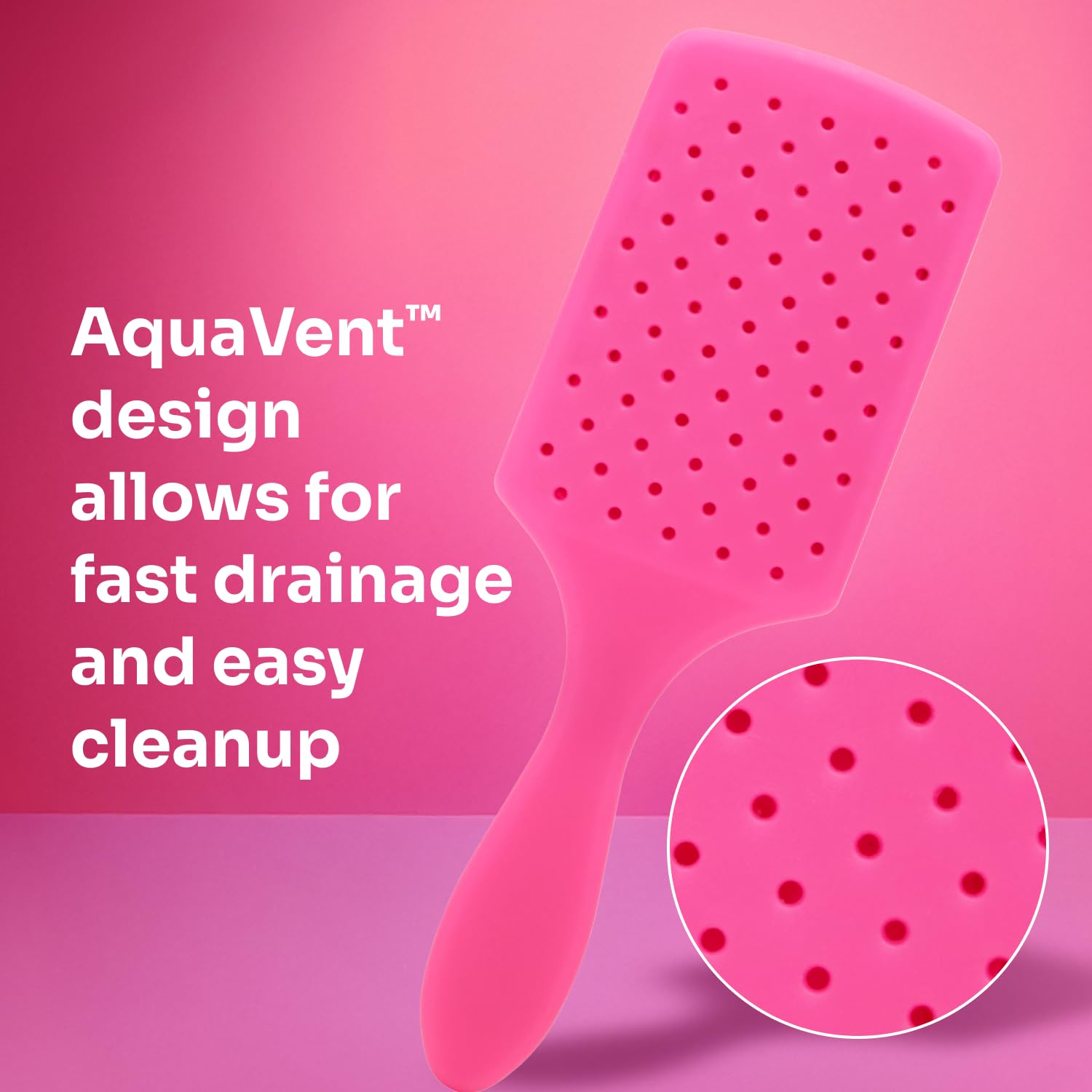 Wet Brush Paddle Detangler funciona en cabello mojado o seco