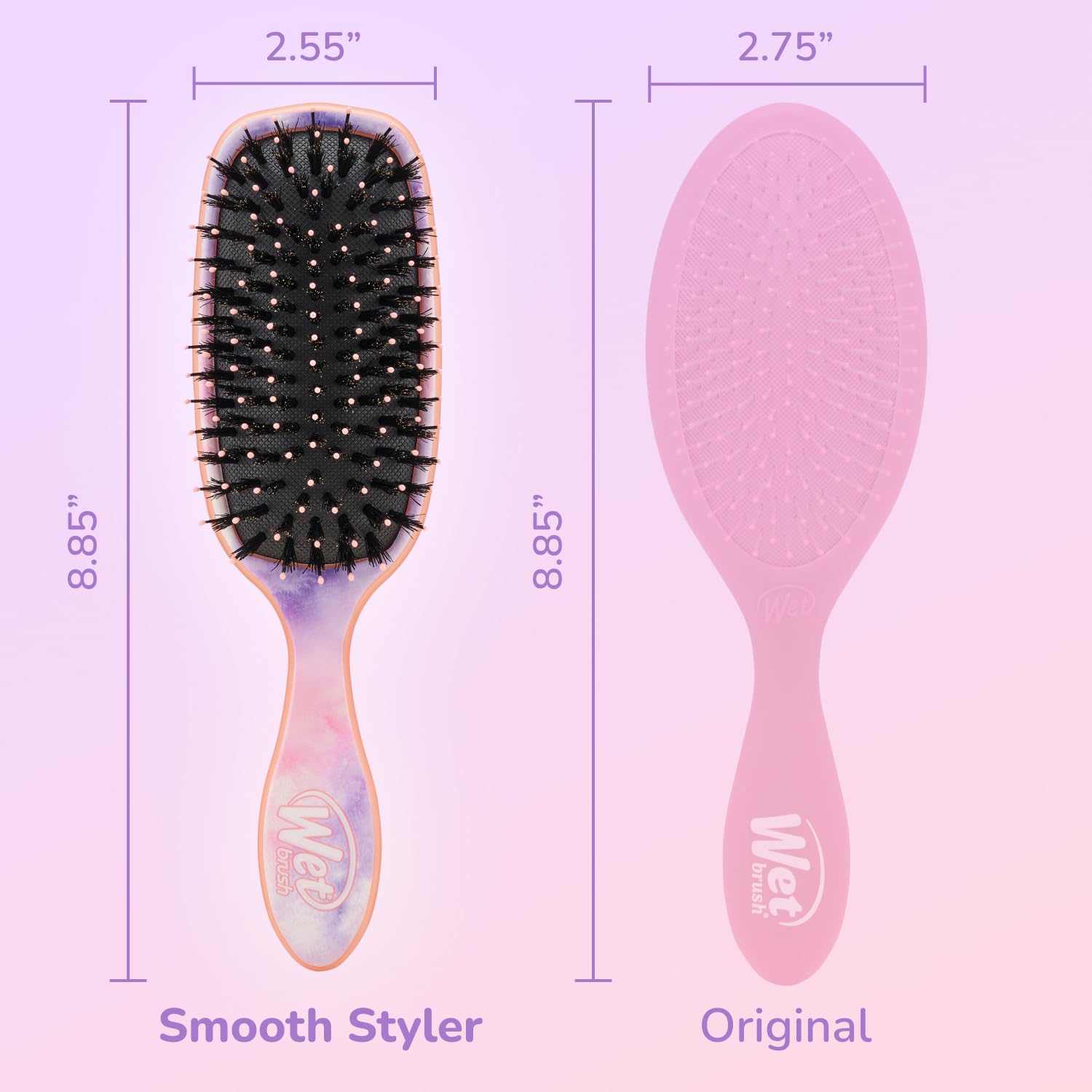 Wet Brush deslizamiento eficaz para desenredar sin dolor.