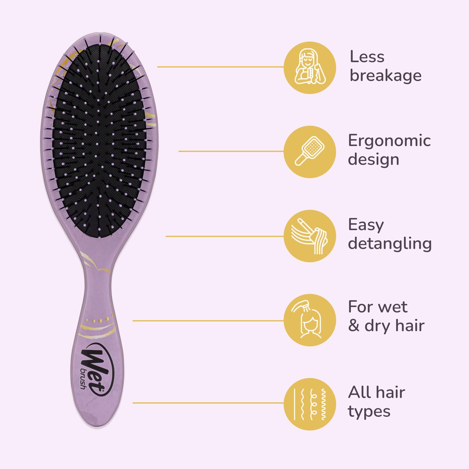 Wet Brush Jasmine Desenredante para cabello liso y ya desenredado