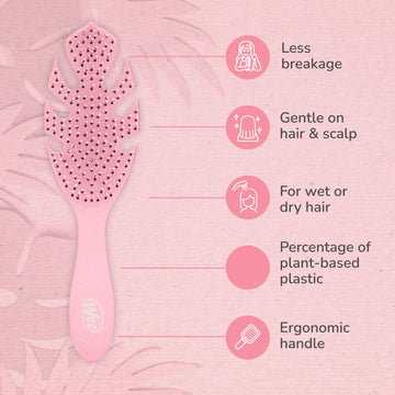 Wet Brush Go Green cerdas flexibles que reducen la molestia al peinar.