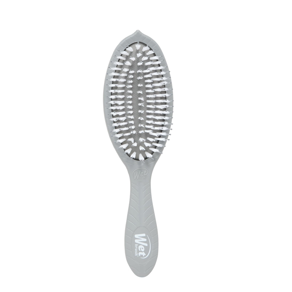 Wet Brush Go Green Charcoal cepillo visto de frente con cerdas Intelliflex para desenredar suave.