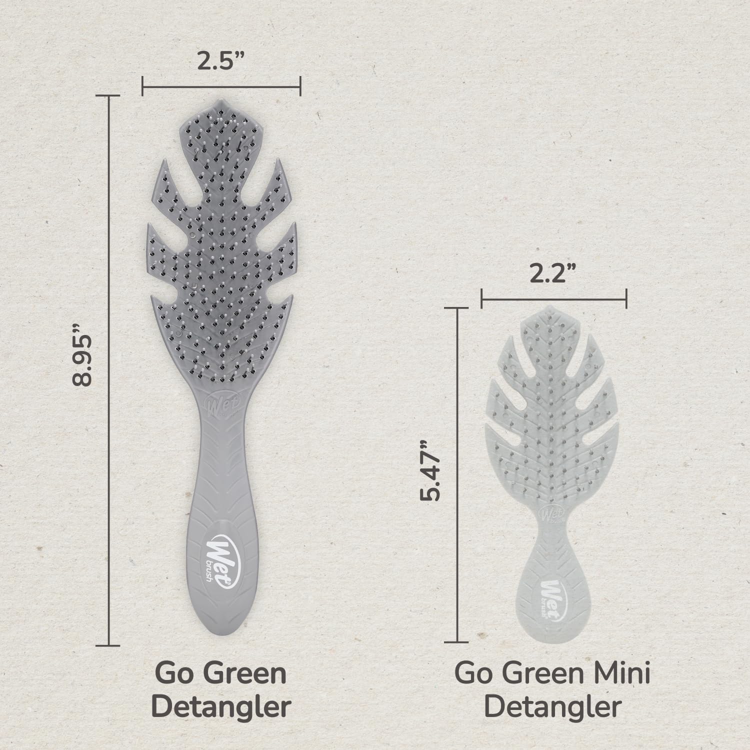 Wet Brush Go Green Detangler: puntas flexibles reducen dolor durante el cepillado.