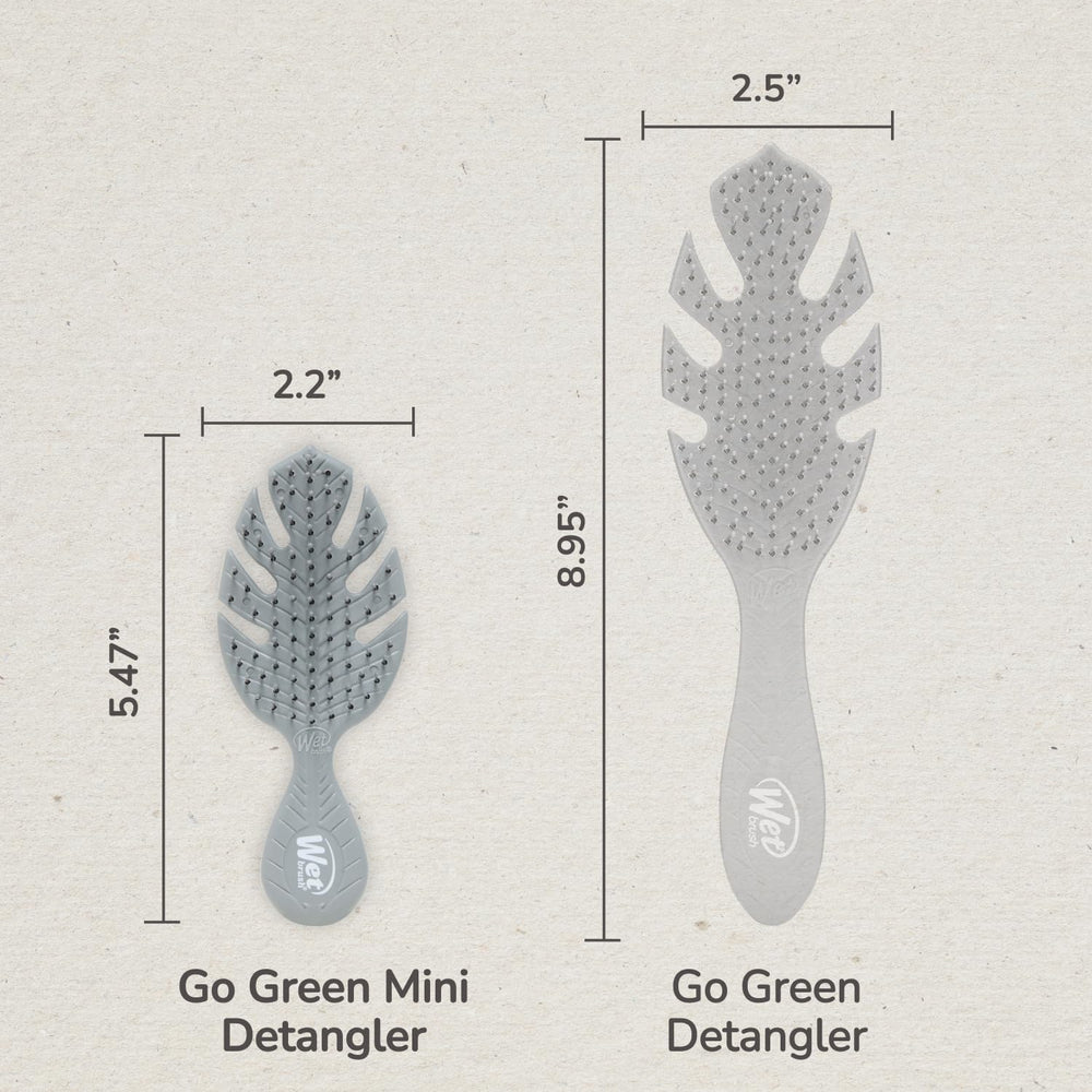 Tamaño portátil del Wet Brush Go Green Mini Detangler gris