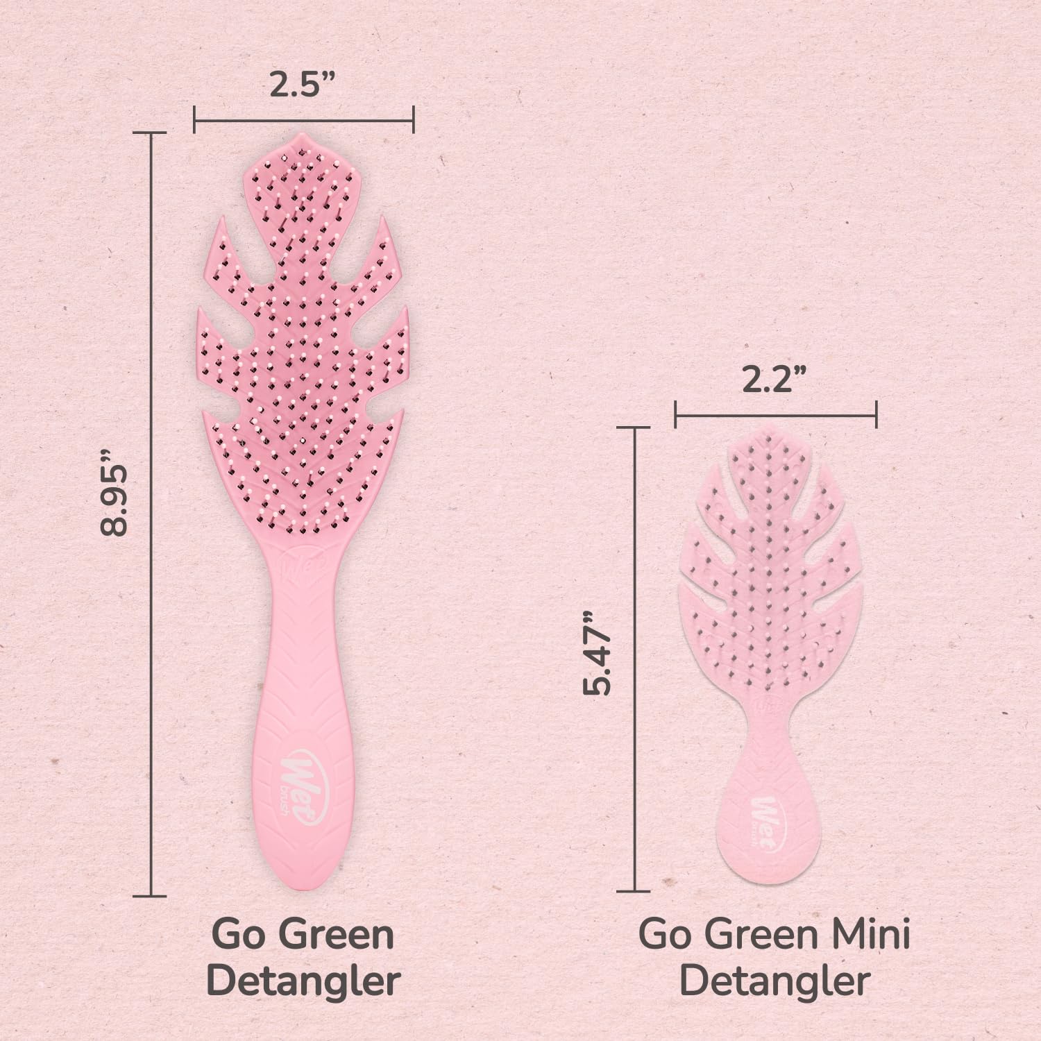 Wet Brush Go Green uso diario para desenredar con facilidad.