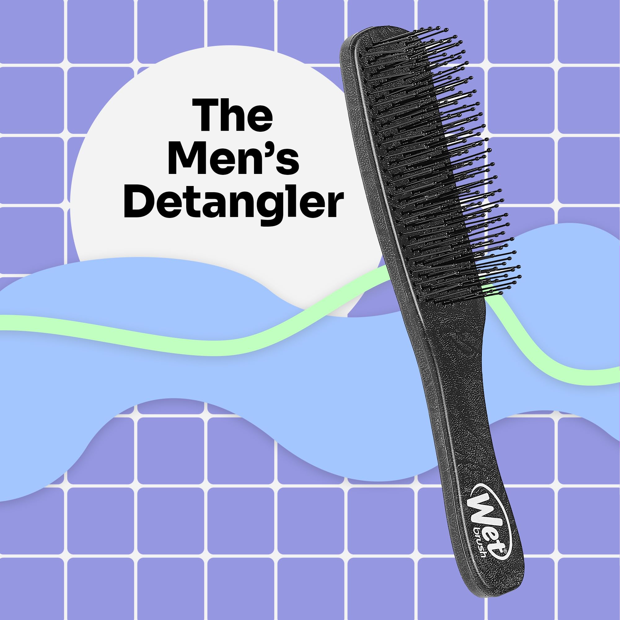 Wet Brush desenredante para barba, cuidado suave para el vello facial.