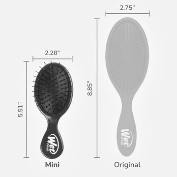 Wet Brush Mini Detangler para cabello rizado con desenredo eficiente.