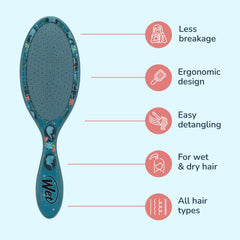 Cerdas IntelliFlex de Wet Brush, suaves y flexibles para desanudar sin roturas.