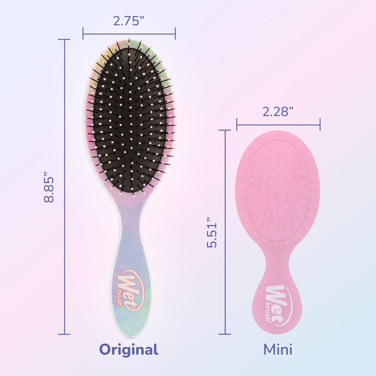 Wet Brush Original Detangler diseño compacto ideal para viaje y bolso