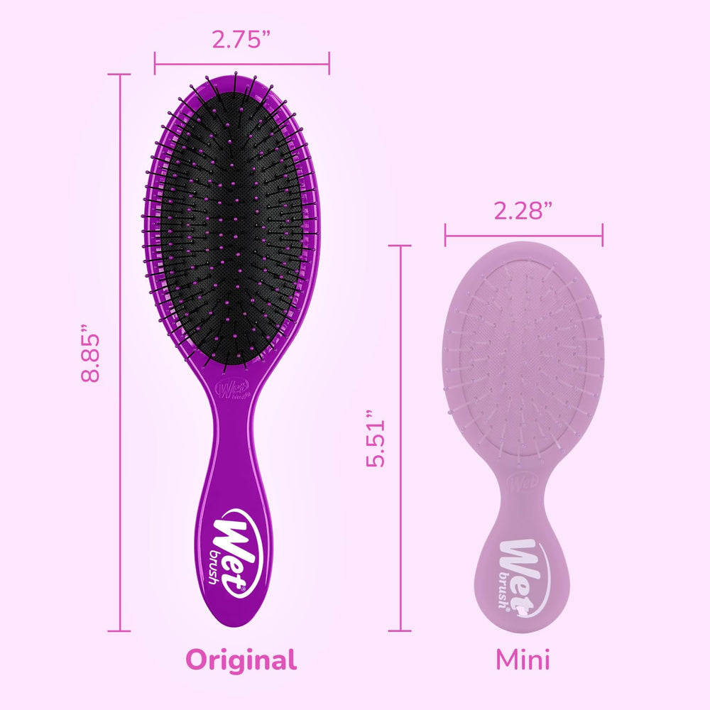 Wet Brush Cepillo Desenredante Original en cabello seco para peinado fluido.