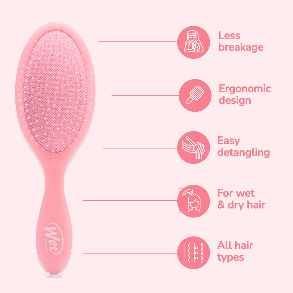 Wet Brush Original Detangler Pink Drink cabello húmedo, uso suave y cómodo