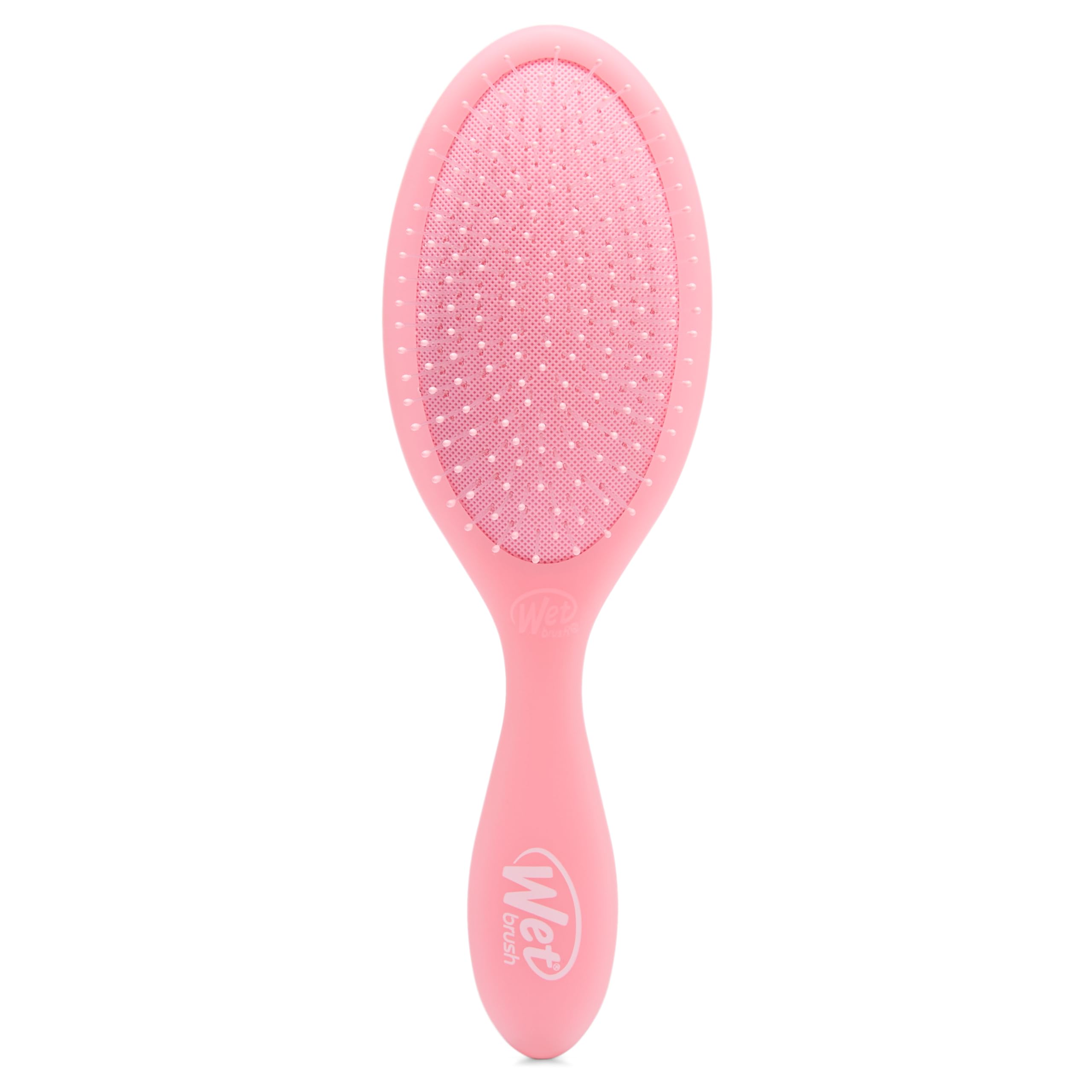 Wet Brush Original Detangler Pink Drink frente, deslizamiento suave para desenredar cabellos mojados o secos