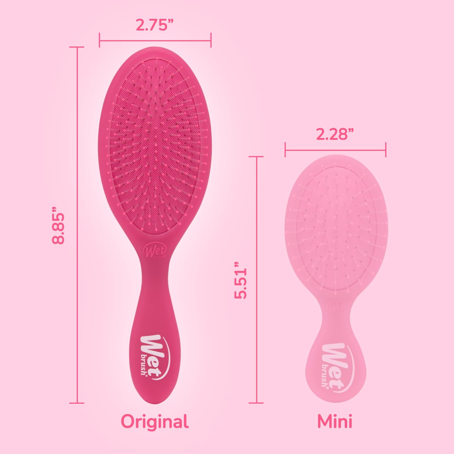 Wet Brush Original Detangler, funciona para texturizado, grueso y cabellos variados.