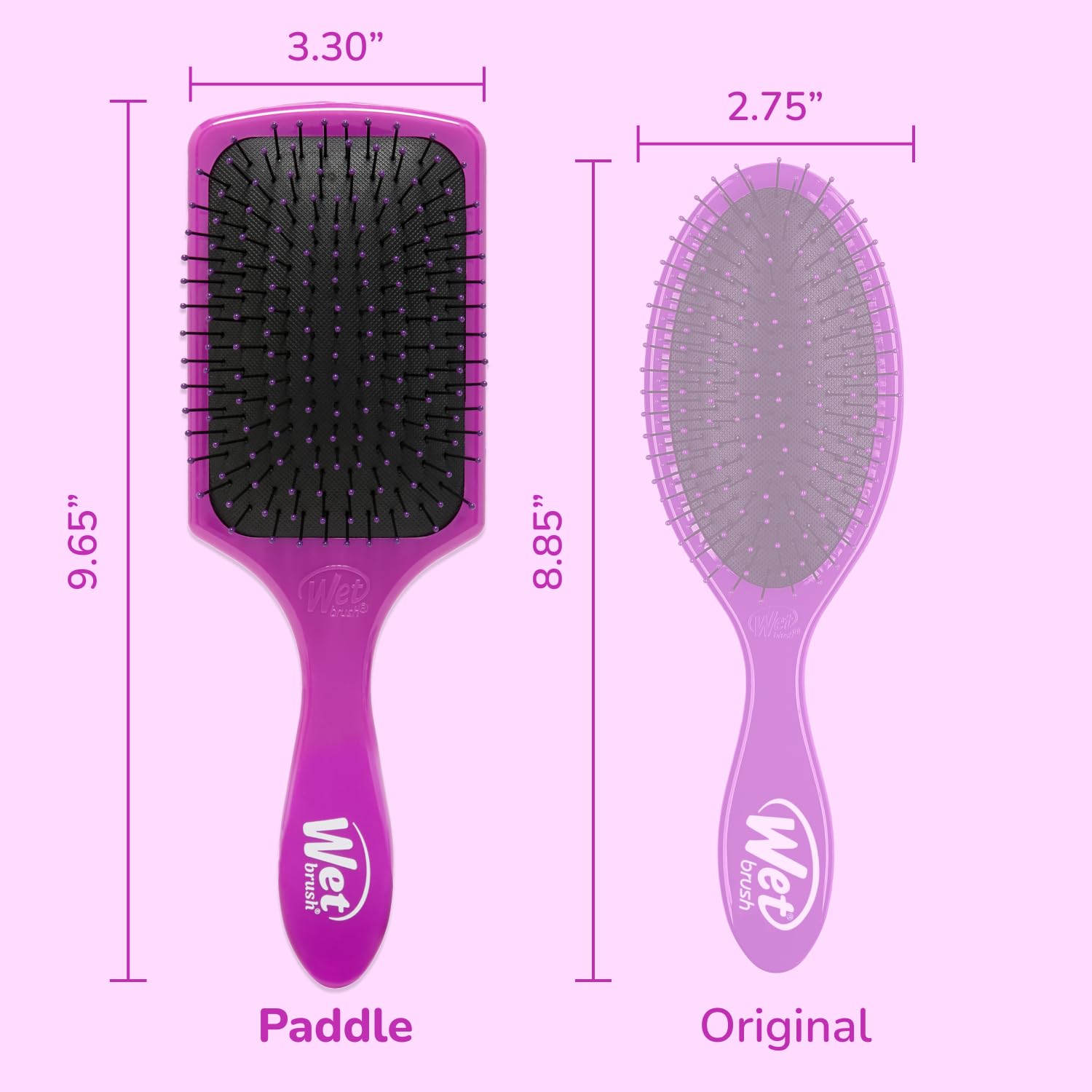 Wet Brush Paddle Detangler ayuda a distribuir tratamientos y mascarillas de forma uniforme.