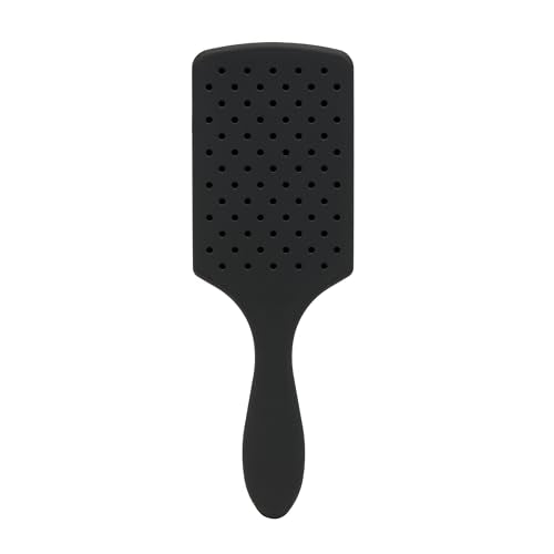 Wet Brush Paddle Detangler IntelliFlex desliza con menos tirones en rizos, protegiendo el cabello.