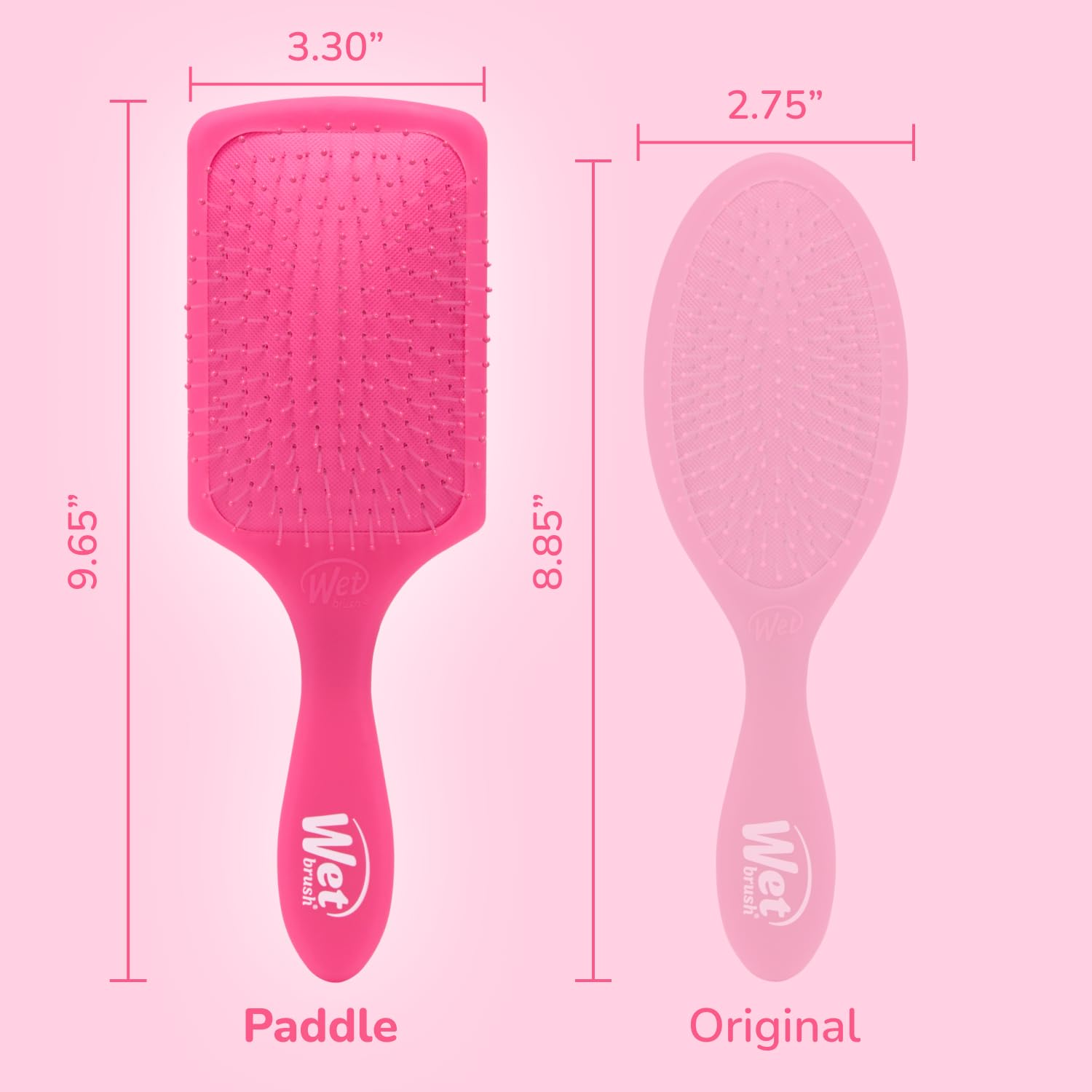 Wet Brush Paddle Detangler distribuye tratamientos de forma uniforme