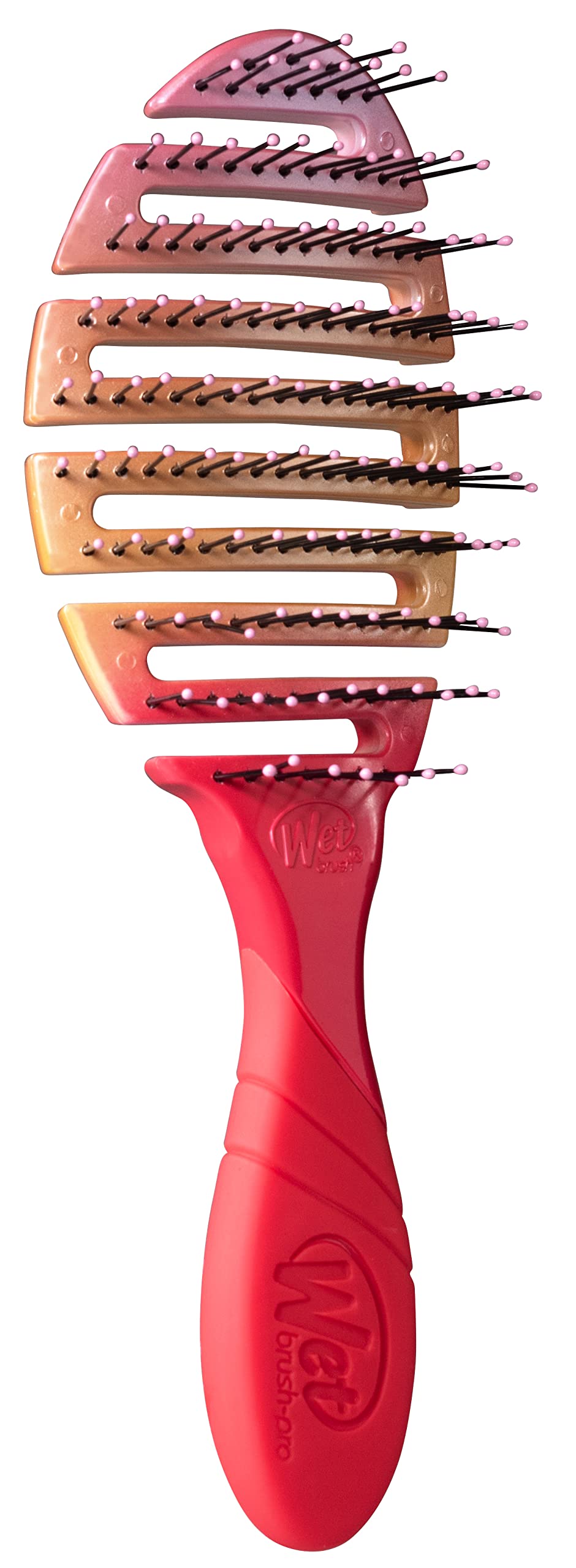 Wet Brush Pro Flex Dry Coral Ombre, diseño flexible que se adapta al cuero cabelludo
