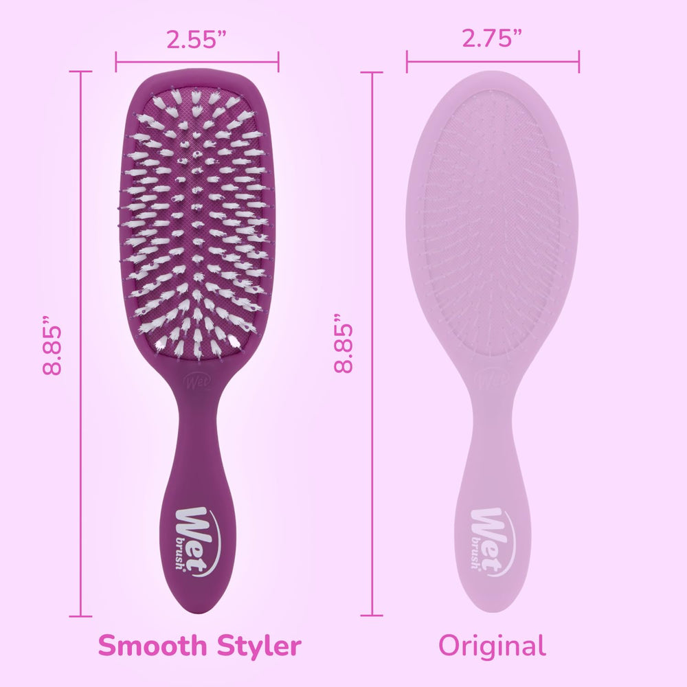 Wet Brush Smooth Styler diseño morado-escarcha elegante.