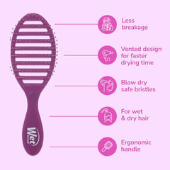 Wet Brush Speed Dry, desenreda con el secador sin tirar del cabello.