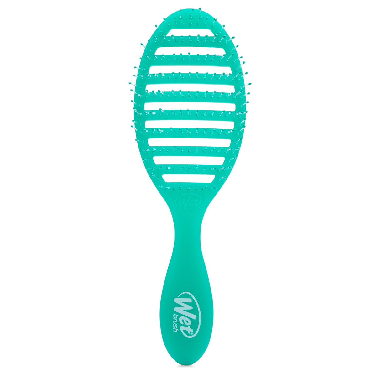 Cepillo Wet Brush Speed Dry Verde Jugo, diseño ventilado para secado más rápido