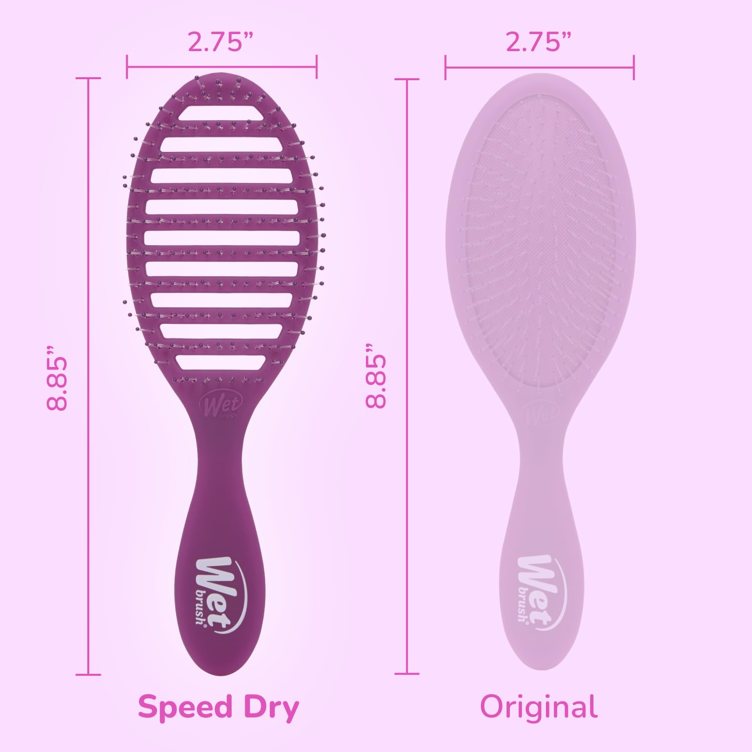 Wet Brush Speed Dry, mango ergonómico para un peinado cómodo.