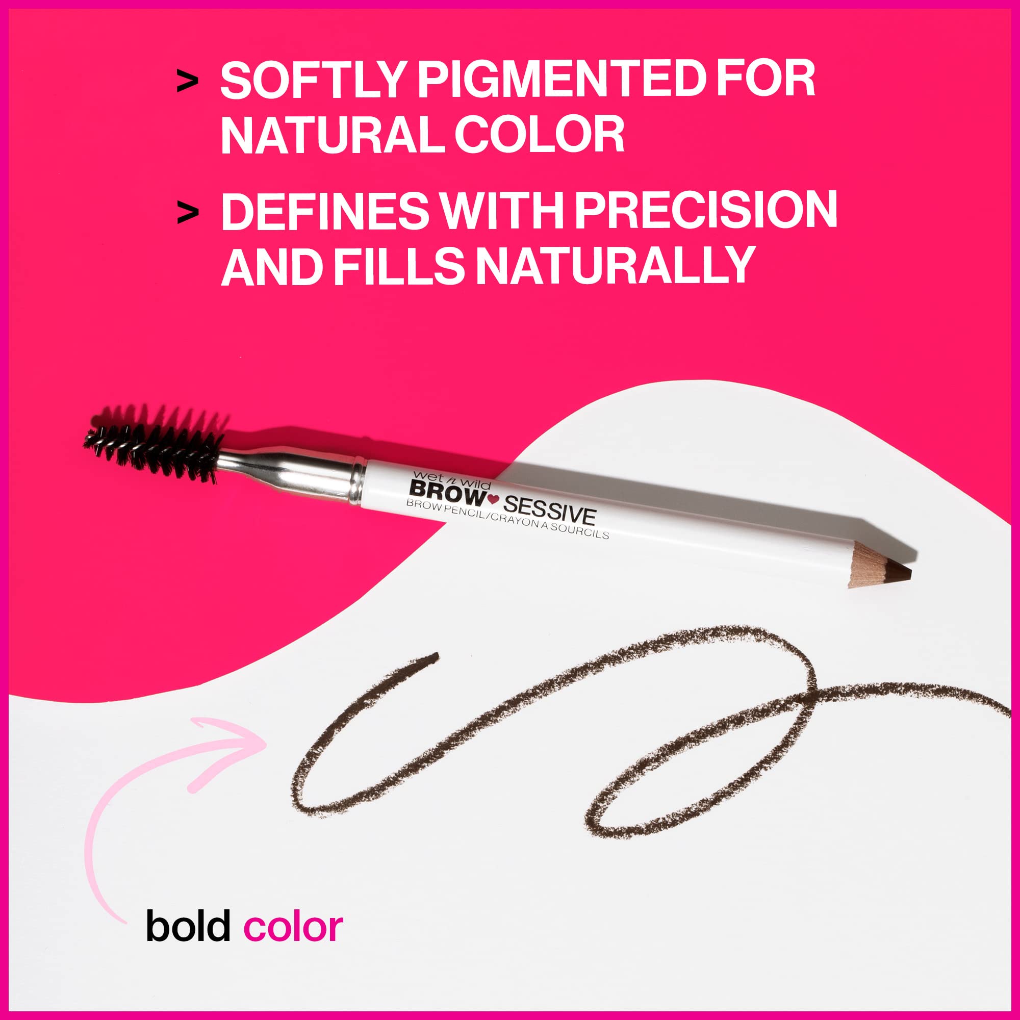Brow-Sessive wet n wild: cepillo espiral integrado para peinar y dar forma.