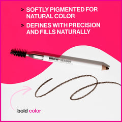 Brow-Sessive wet n wild: cepillo espiral integrado para peinar y dar forma.