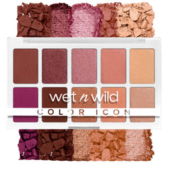 wet n wild Color Icon 10-Pan con tonos rosas sutiles para look suave