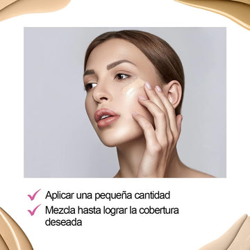 aplicación con esponja para un acabado suave y uniforme.
