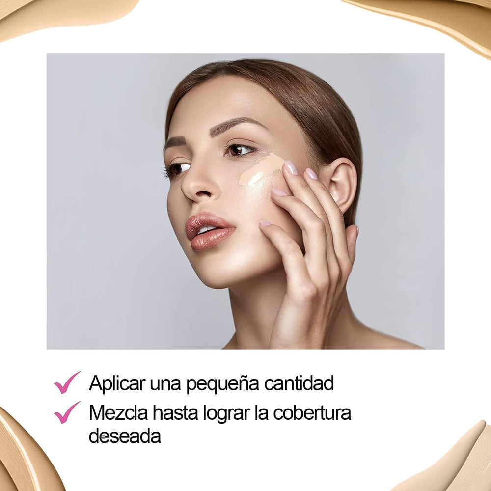 aplicación con esponja para un acabado suave y uniforme.