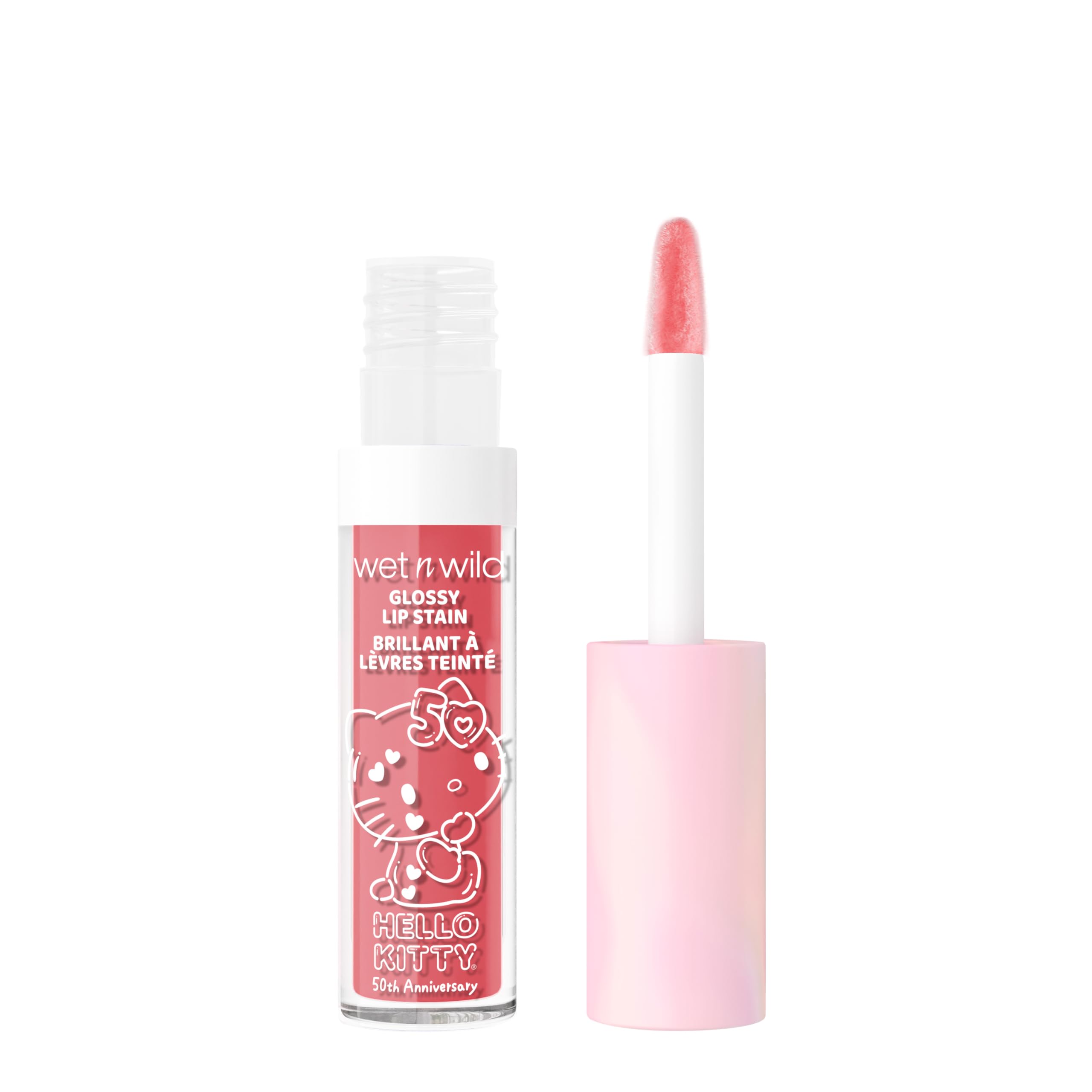 wet n wild Hello Kitty Glossy Lip Stain dos tonos en una opción versátil.