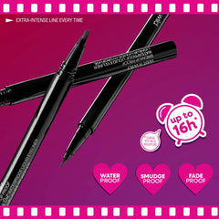wet n wild Mega Last se aplica suavemente para un delineado fluido y perfecto.