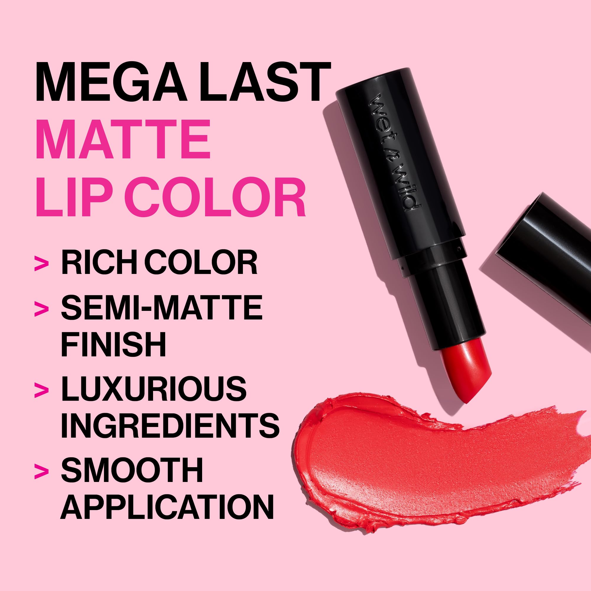 wet n wild Mega Last Matte Lip Color duracion prolongada durante el día
