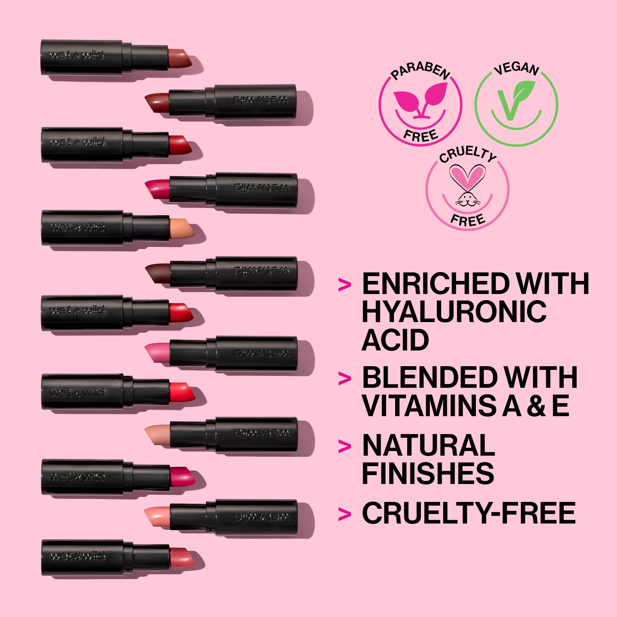 wet n wild Mega Last Matte Lip Color, duración prolongada sin retoques constantes.