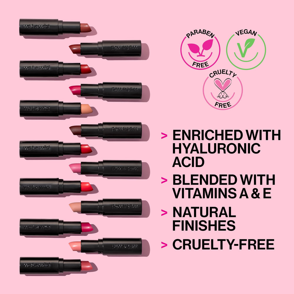 wet n wild Mega Last Matte Lip Color, duración prolongada sin retoques constantes.