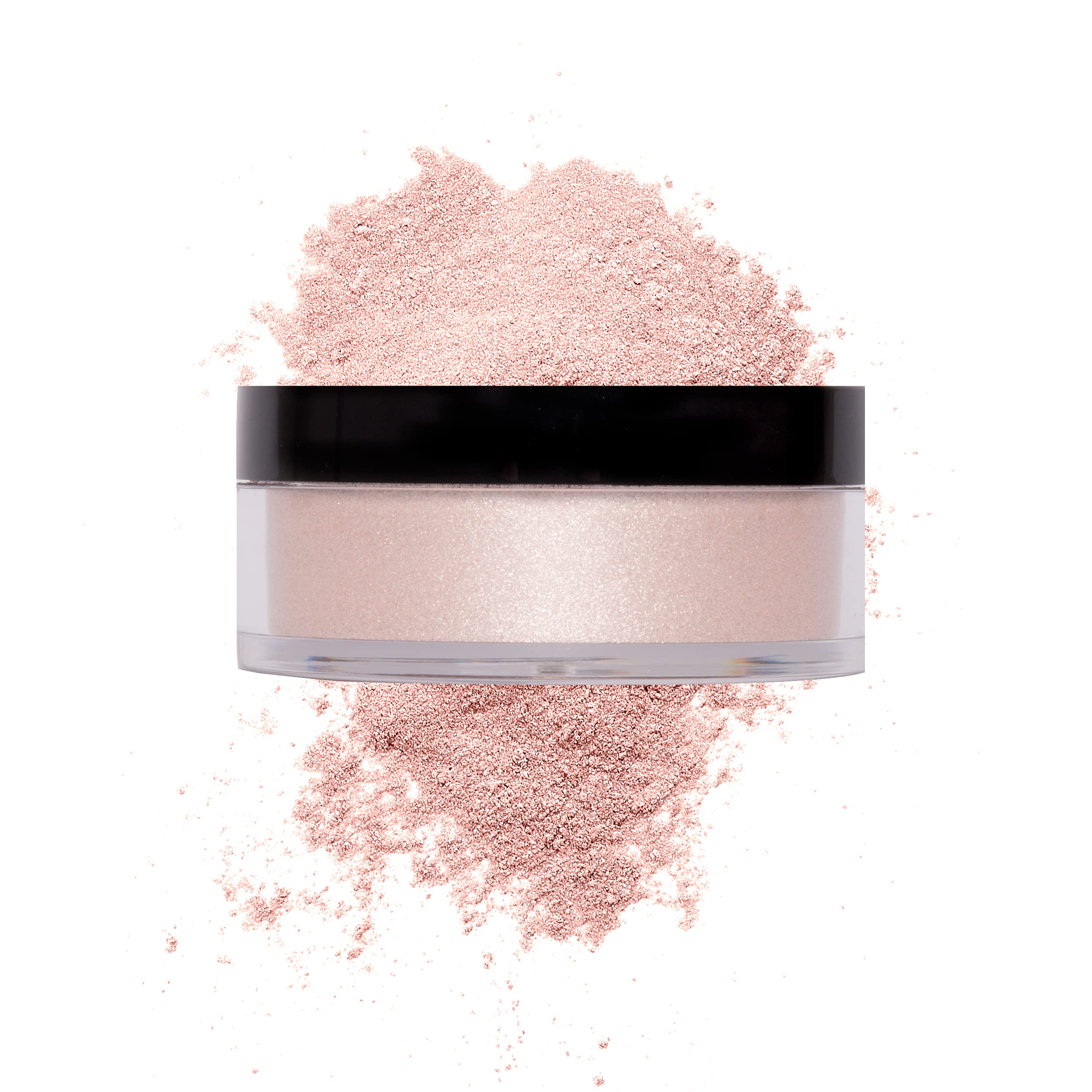 wet n wild MegaGlo polvo iluminador suelto para el cuerpo, ilumina piel con brillo suave.