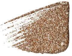 wet n wild Color Icon Glitter Eyeshadow Shimmer Brass muestra acabado brillante y suave.
