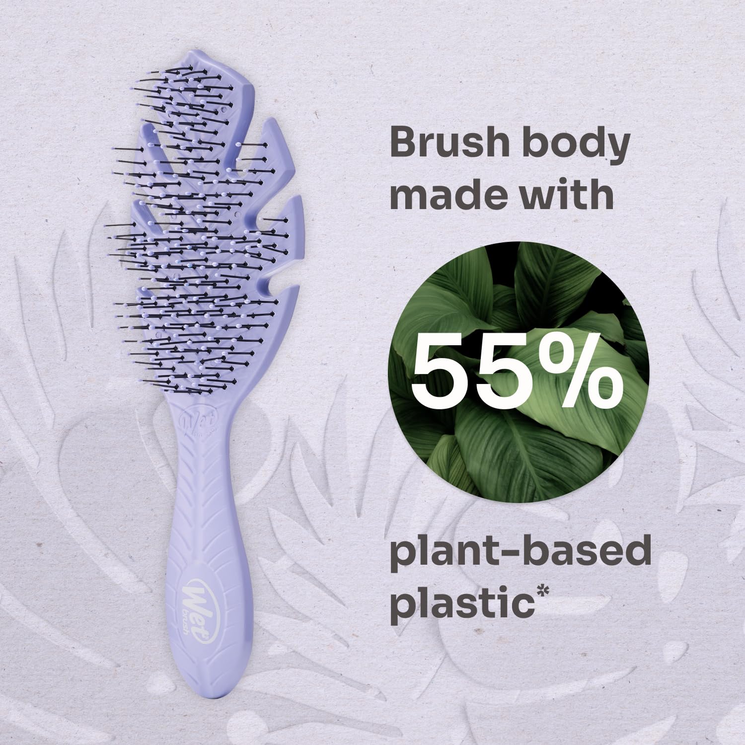Diseño ergonómico de Wet Brush Go Green Desenredante Purple