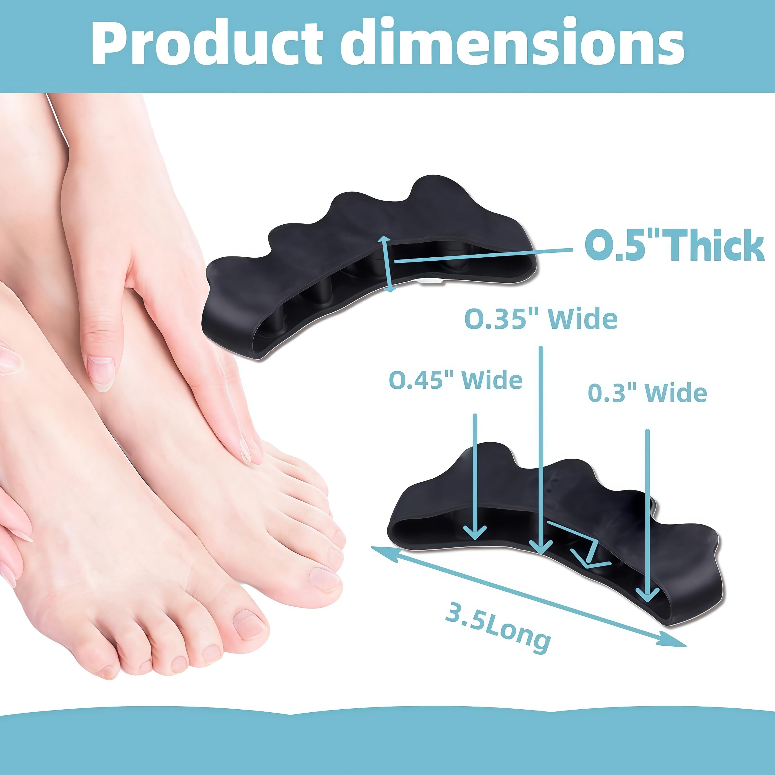 WEU separadores-dedos-pie-4pcs-ejercicio-yoga: mejor estabilidad y flexibilidad durante entrenamientos.