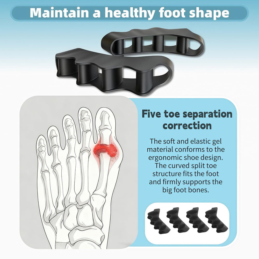 WEU separadores-dedos-pie-4pcs-restaurar-forma: ayuda a recuperar la forma natural de los dedos.
