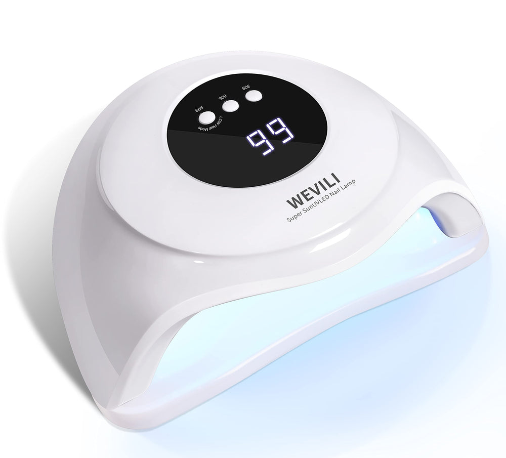 WEVILI lámpara UV para uñas 72W, acabado blanco elegante