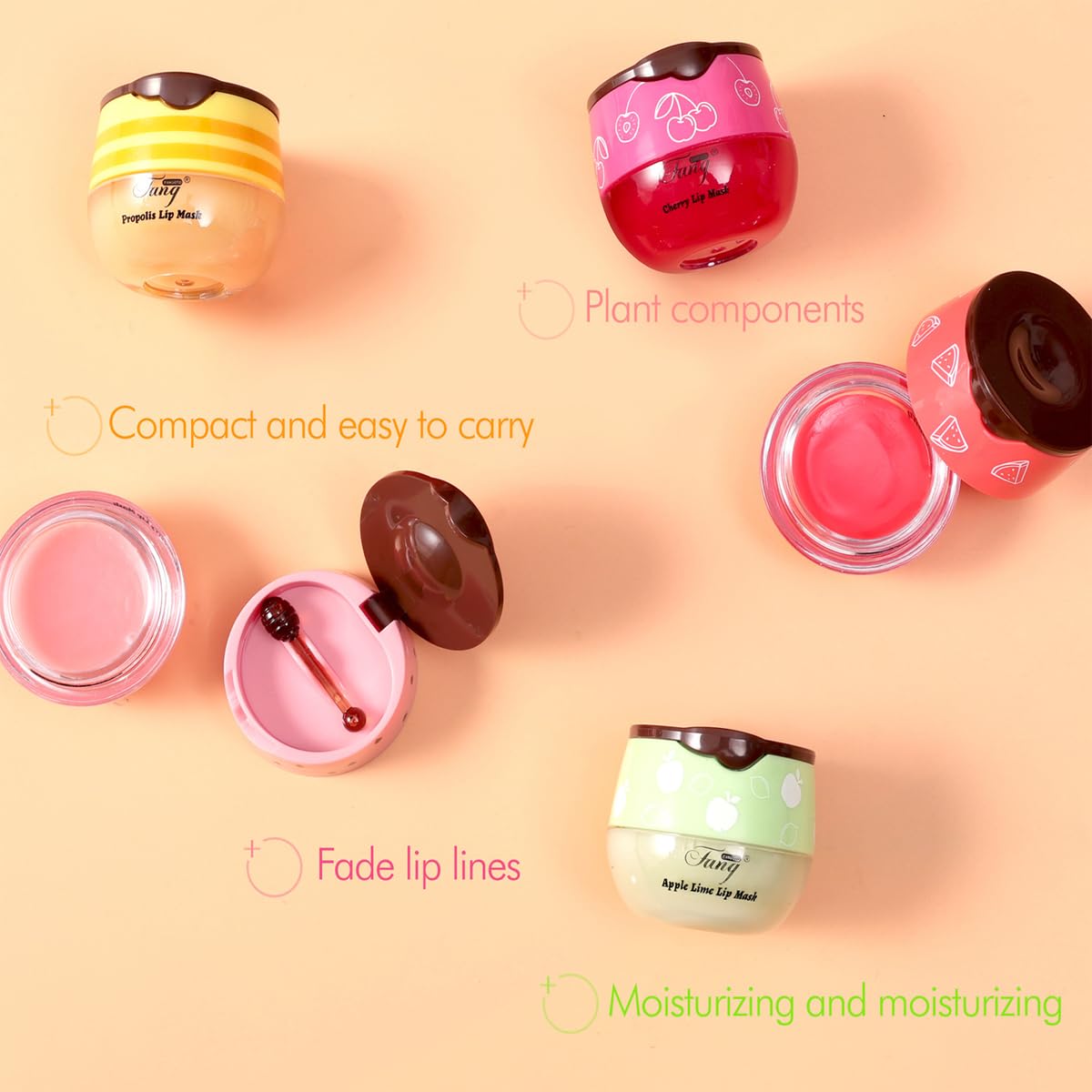 Bálsamo labial WFWJ fresa en tarro con aroma