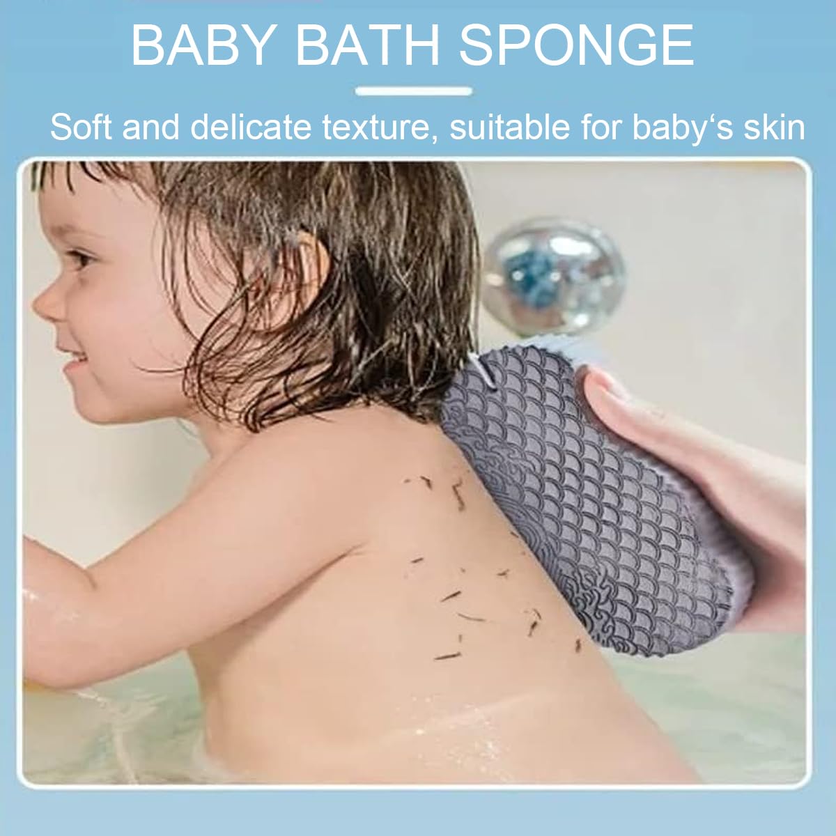 Esponja exfoliante WFWJ gris para uso diario seguro.