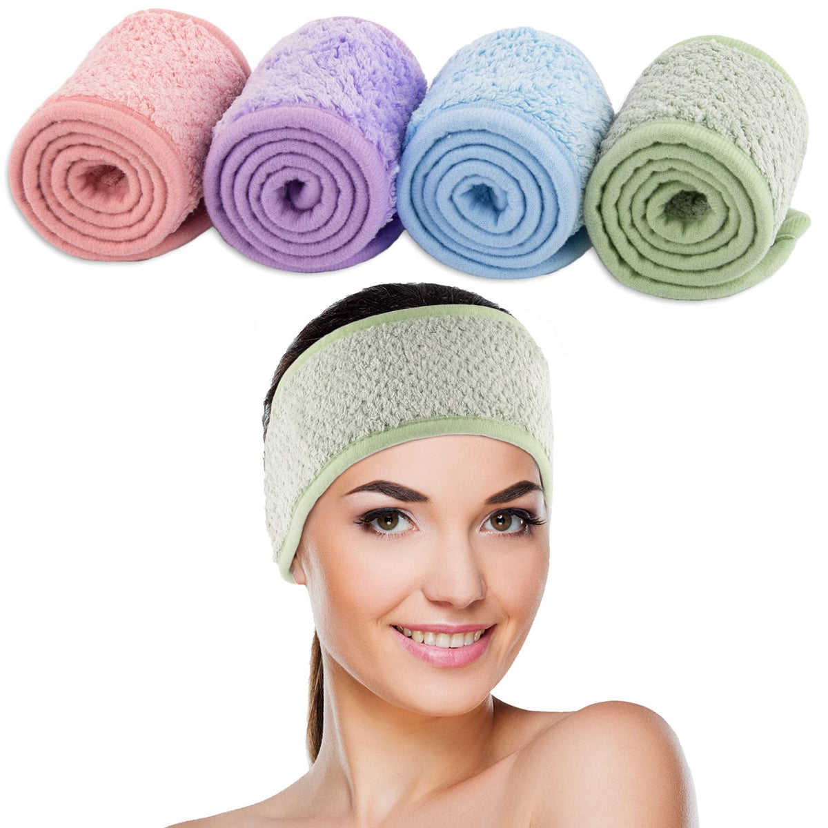 Whaline diadema facial spa absorbente para lavado facial diario