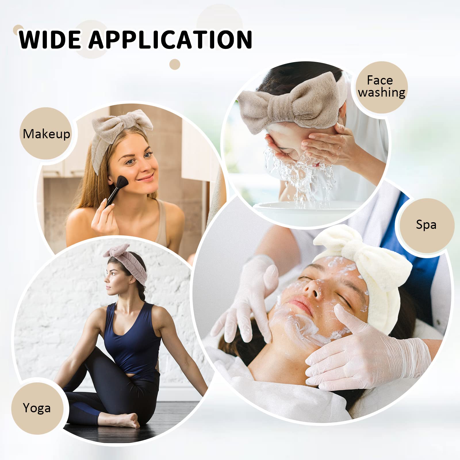 WHAVEL banda para uso diario, cabello fuera del rostro.