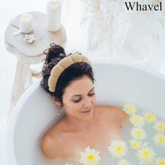 WHAVEL banda spa para cabello color negro, confort y elasticidad para ajustar a distintas cabezas.